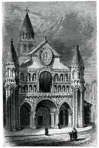 Notre Dame de la Grande-kirken, Poitiers, Frankrig, 12. århundrede, 1870 af Unbekannt