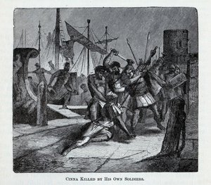 Cinna dræbt af sine egne soldater, 1882 af Unbekannt