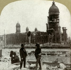 Rådhuset fra McAllister St. med udsigt til nordøst, 1906. af Unbekannt