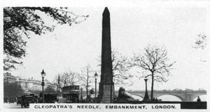 Cleopatras Needle, Embankment, London, c1920