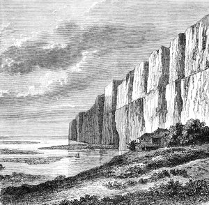 Cliffs of Yellow Earth på Hoang-Ho, c1890 af Unbekannt