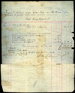 Salgskvittering for kokosnød, Barbados til London, 1881 af Unbekannt
