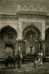Søjlegang i moskeen Djamaa-El-Kebir, Algier, 1890. af Unbekannt