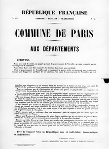 Commune de Paris, fra franske politiske plakater af Pariserkommunen, maj 1871 af Unbekannt