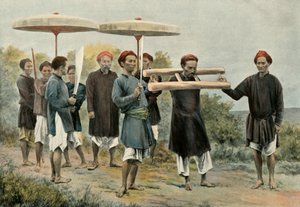 Condemned Walking in Punishment, The Condemned Walking in Punishment, 1900. af Unbekannt