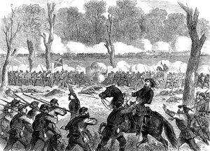 Konfødererede general Hood såret i slaget ved Chickamauga, amerikansk borgerkrig, 1863 af Unbekannt