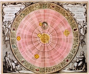 Kopernikansk solcentreret heliocentrisk system af universet, 1708 af Unbekannt