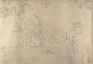 Kopi efter The Sixteen Luohans, 1800-begyndelsen af det 20. århundrede. af Unbekannt