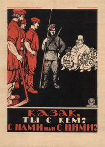 Kosak! Hvilken side er du på Er du med os eller med dem, 1920 af Unbekannt