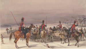 Kosakker konvojerer deporterede, 1831 af Unbekannt
