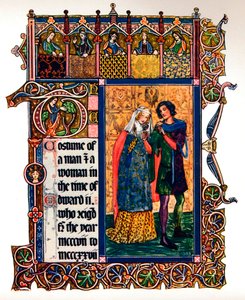 Kostume af en mand og en kvinde i Edward II