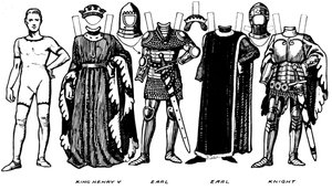 Kostumer af mænd og kvinder som båret i perioden, da Henry V regerede, c1934 af Unbekannt