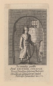 Grev Johann Friedrich Struensee 1737-1772, 1772. af Unbekannt