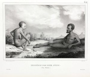 Aboriginalpar fra Tasmanien (Australien) af Unbekannt