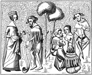 Court of Love, Provence, Frankrig, 14. århundrede 1849 af Unbekannt
