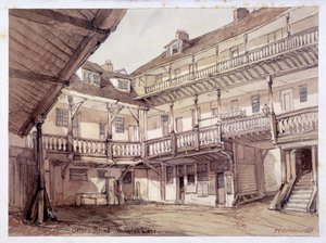 Courtyard of the Oxford Arms Inn, Warwick Lane, London, 1851 af Unbekannt