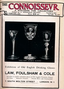 Cover af The Connoisseur, februar 1921 af Unbekannt