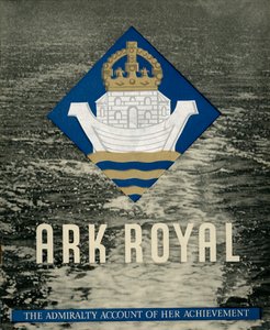 Forside til pjece om HMS Ark Royal, 1942. af Unbekannt