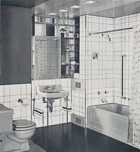 Crane Co. - En kompakt fordybning beklædt i kanariegult, rillet med orange, der viser den rustfri stee af Unbekannt