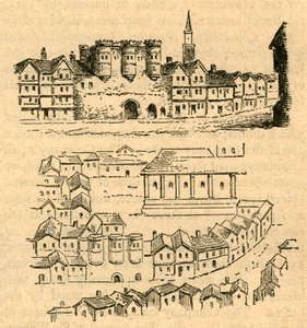 Cromwell House, fra Aggass Map, 1897. af Unbekannt