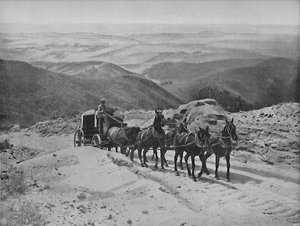 Krydser San Marcos Pass, Californien, c1897. af Unbekannt
