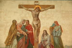 Korsfæstelse. Saint-Didier kirke Voreppe Frankrig af Unbekannt