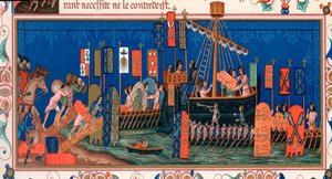 Korsfarere på vej til det hellige land, 1400-tallet af Unbekannt