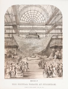Crystal Palace, Post-Great Exhibition Interiør af Crystal Palace i Sydenham af Unbekannt