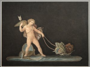 Amor med sommerfugle af Unbekannt