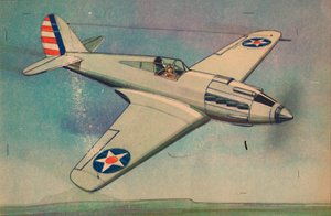 Curtis X.P.40 Fighter Monoplane, c1944. af Unbekannt
