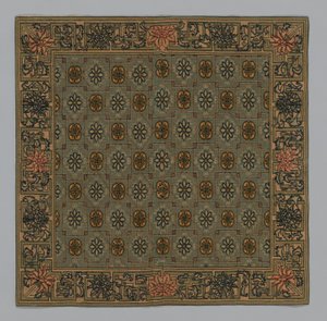 Pudebetræk, Kina, Qing-dynastiet 1644-1911, ca. 1900. af Unbekannt
