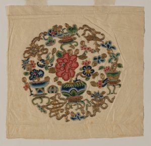 Udskåret motiv håndarbejde, Kina, Qing-dynastiet 1644-1911, 1800-tallet. af Unbekannt