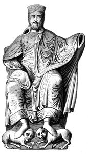 Dagobert I 603-689, merovingerkonge, c1500-tallet 1849 af Unbekannt