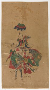 Daoist Immortal on a Kilin and Two Attendants, slutningen af 1800-tallet. af Unbekannt