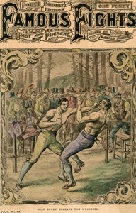 Døve Burke besejrer Tom OConnell, 1837 slutningen af det 19. eller begyndelsen af det 20. århundrede af Unbekannt