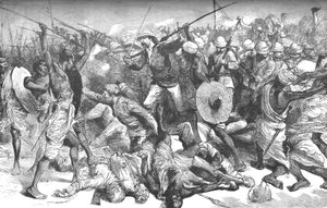 Oberst Burnabys død, c1885 af Unbekannt