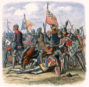 Henry Percy Harry Hotspurs død i slaget ved Shrewsbury, 21. juli 1403, c1860 af Unbekannt