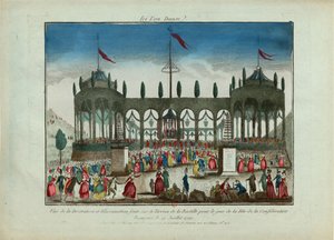 Udsmykning og belysning af Bastillen til Federationens Festival den 14. juli 1790. af Unbekannt