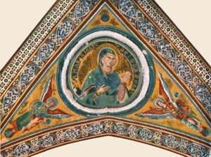 Dekoration i basilikaen Saint Francis, Assisi, Italien, 1928. af Unbekannt