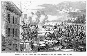 Oberst Gores nederlag, af oprørerne ved St. Denis, 22. november 1837, 1877 af Unbekannt