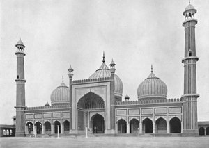 Delhi. The Jumma Musjid, c1910. af Unbekannt
