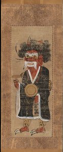 Dæmon intonerer Buddhaens navn Oni no nenbutsu, 1700-tallet. af Unbekannt