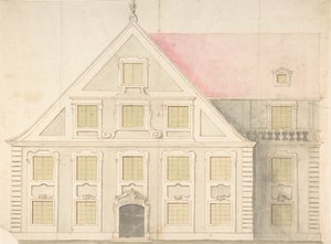 Design til en husfacade, 1700-tallet. af Unbekannt