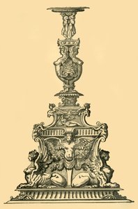 Design til en kandelaber, 1500-tallet, 1881. af Unbekannt