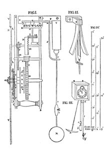 Design til et pendulur, 1673 af Unbekannt