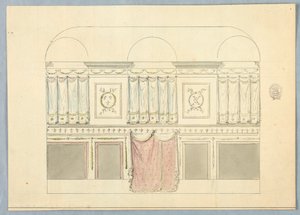 Design til et interiør af Unbekannt