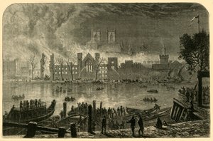 Ødelæggelse af parlamentets gamle huse, 16. oktober 1834, 1881. af Unbekannt