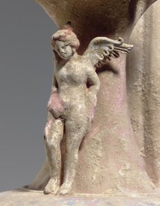 Detalje fra Canosan polykrom keramik oinochoe, Apulien, ca. tidligt 3. århundrede f.Kr. (keramik) af Unbekannt