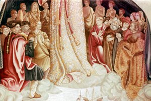 Detalje fra The Virgin of the Navigators, 1500-tallet af Unbekannt