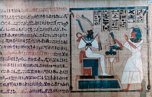 Detalje fra en gammel egyptisk dødebog af Unbekannt